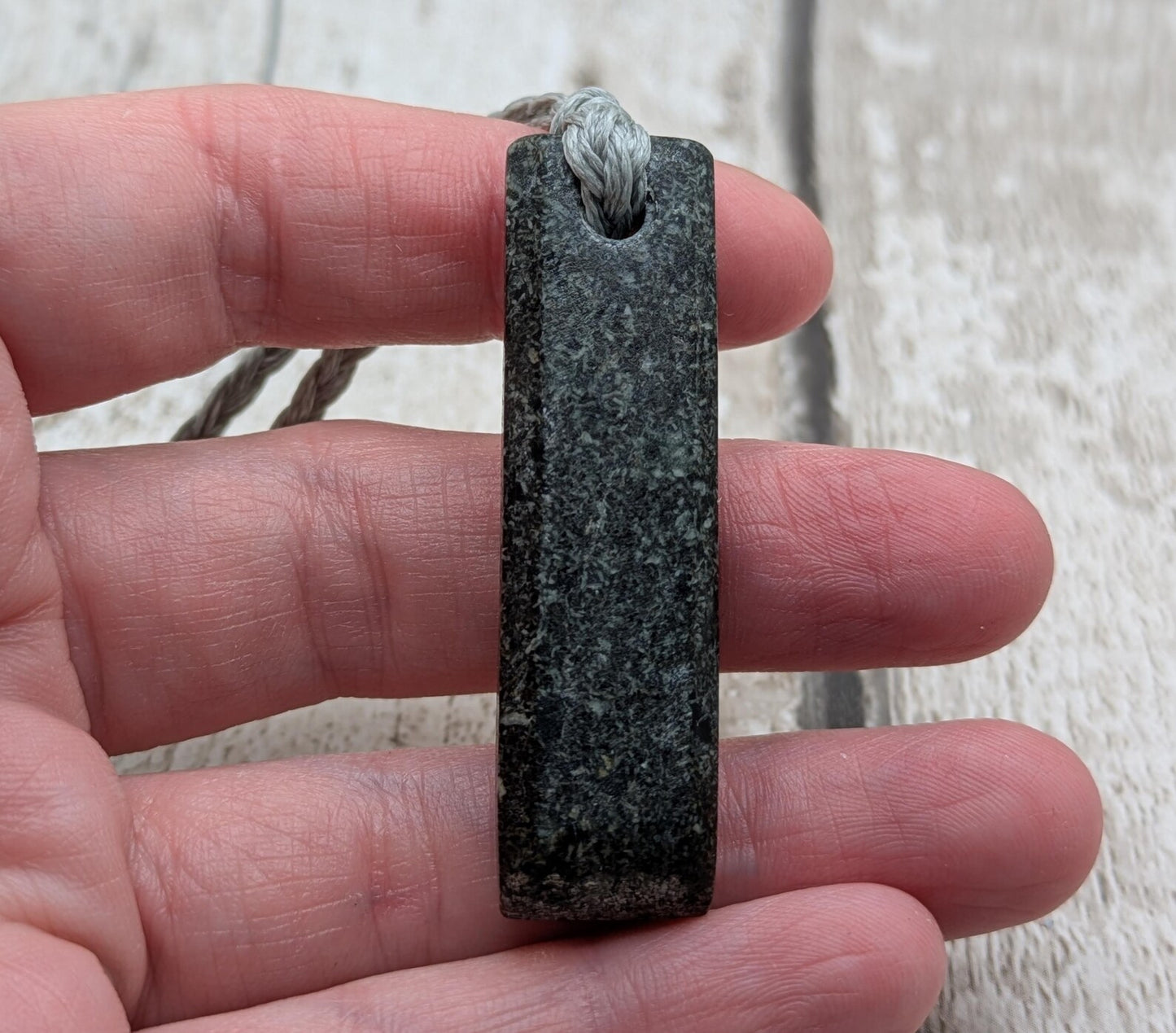 Preseli Bluestone stonehenge Pendant Hei Toki adze - Sacred welsh Stone Jewellery, Handcrafted Māori inspired Talisman, Raw Pagan Amulet.