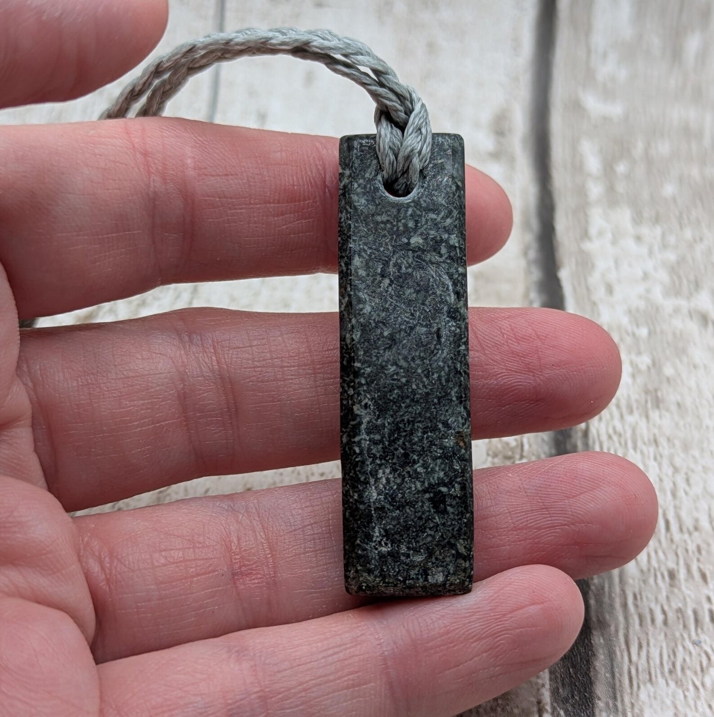 Preseli Bluestone stonehenge Pendant Hei Toki adze - Sacred welsh Stone Jewellery, Handcrafted Māori inspired Talisman, Raw Pagan Amulet.