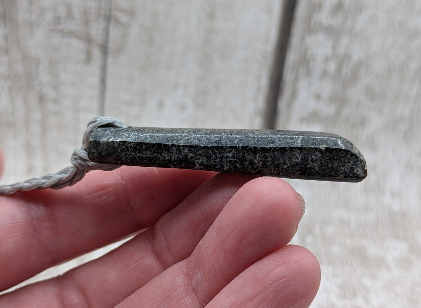 Preseli Bluestone stonehenge Pendant Hei Toki adze - Sacred welsh Stone Jewellery, Handcrafted Māori inspired Talisman, Raw Pagan Amulet.