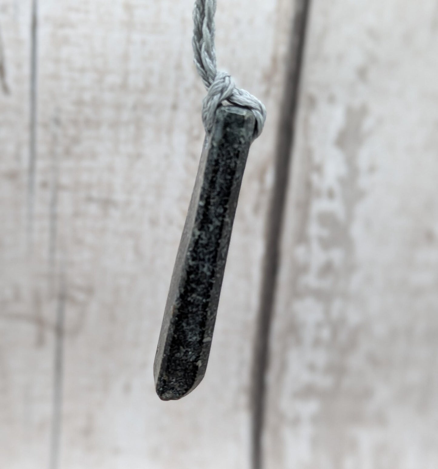 Preseli Bluestone stonehenge Pendant Hei Toki adze - Sacred welsh Stone Jewellery, Handcrafted Māori inspired Talisman, Raw Pagan Amulet.