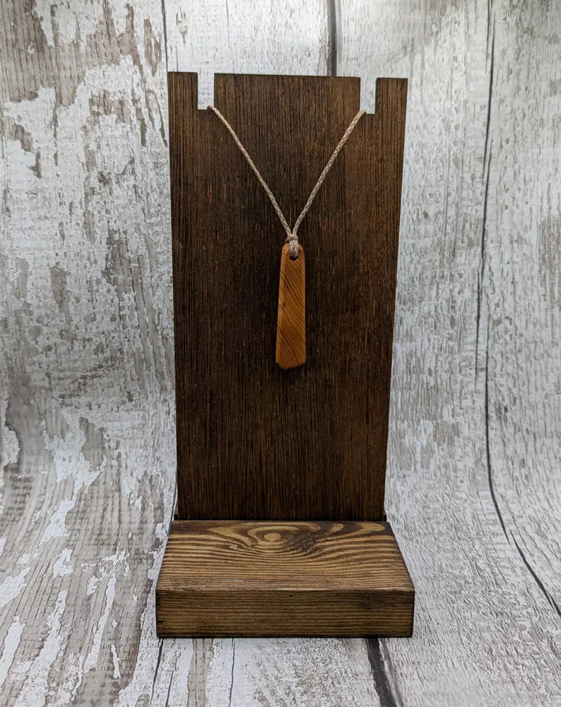 Yew wood roimata pendant.