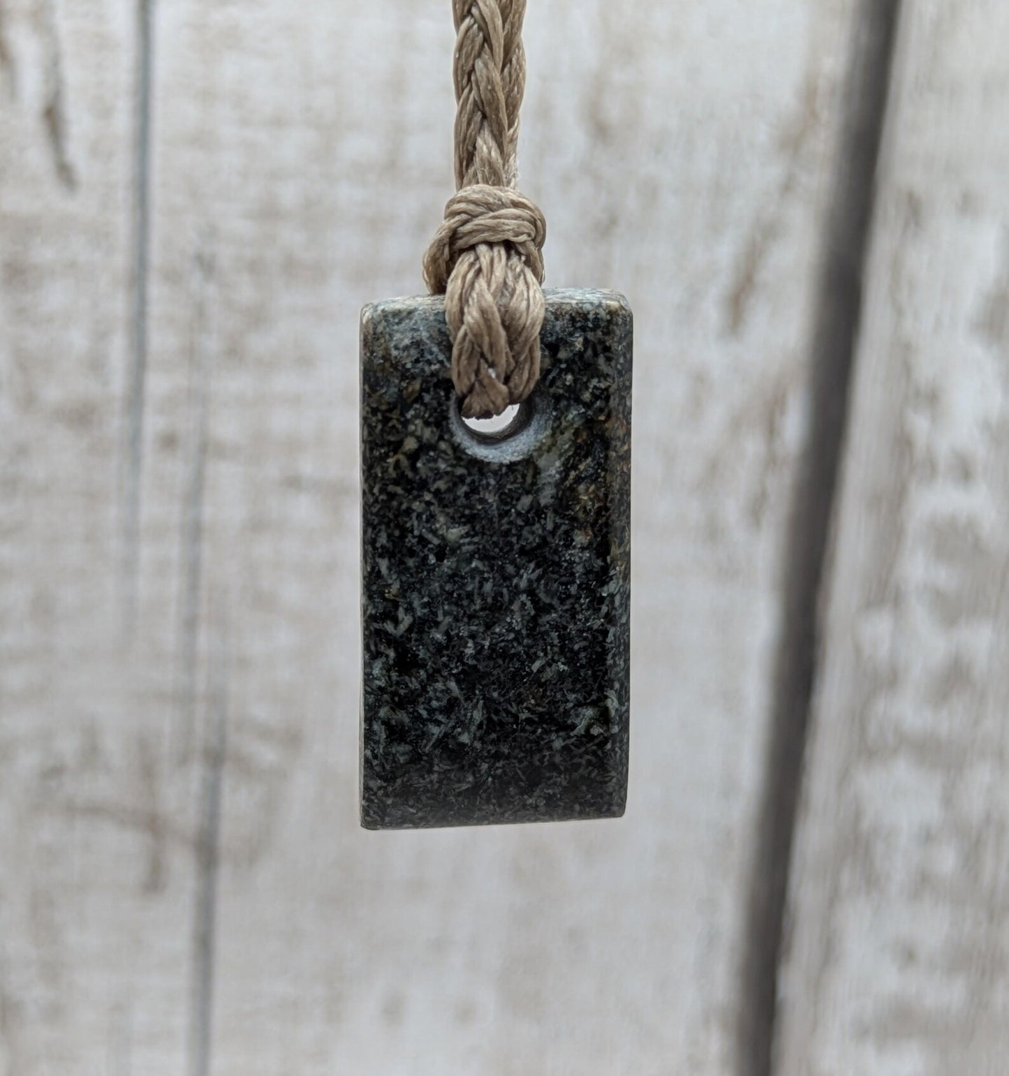 Preseli Bluestone Stonehenge Pendant Hei Toki adze - Welsh Sacred Stone Jewellery, Handcrafted Māori inspired Talisman, Raw Pagan Amulet.