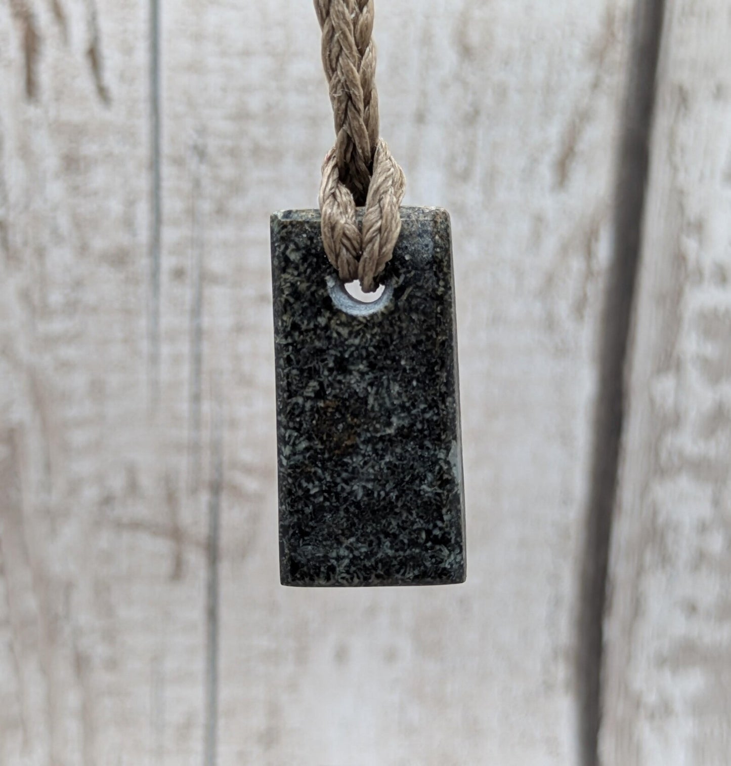 Preseli Bluestone Stonehenge Pendant Hei Toki adze - Welsh Sacred Stone Jewellery, Handcrafted Māori inspired Talisman, Raw Pagan Amulet.