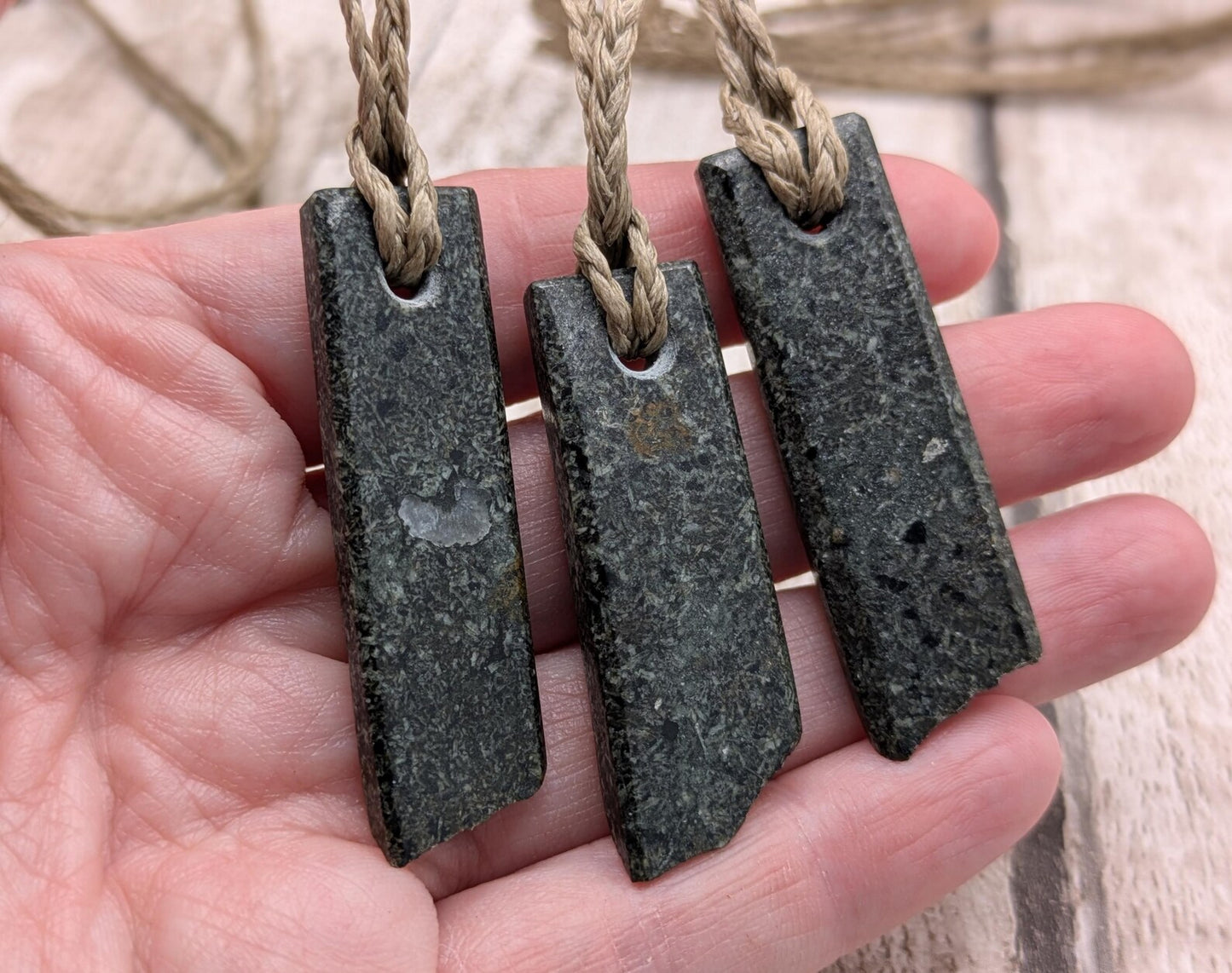 Preseli Bluestone Rectangle Pendant with Natural Edge – Stonehenge Stone Jewellery, Ancient Welsh Crystal Necklace, Spiritual Gift.