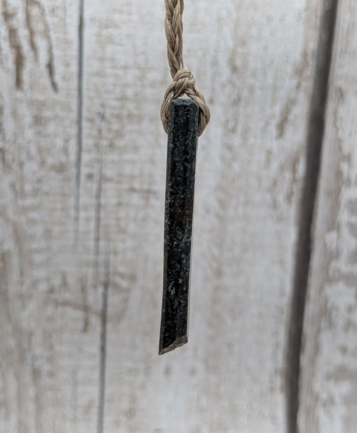 Preseli Bluestone Rectangle Pendant with Natural Edge – Stonehenge Stone Jewellery, Ancient Welsh Crystal Necklace, Spiritual Gift.