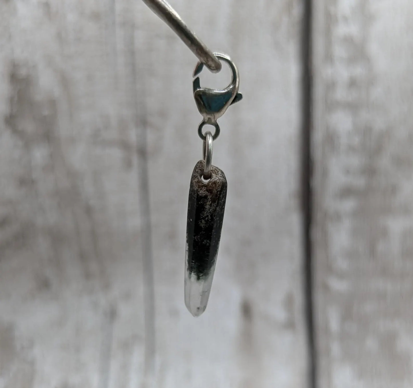 Quartz Crystal point clip on charm