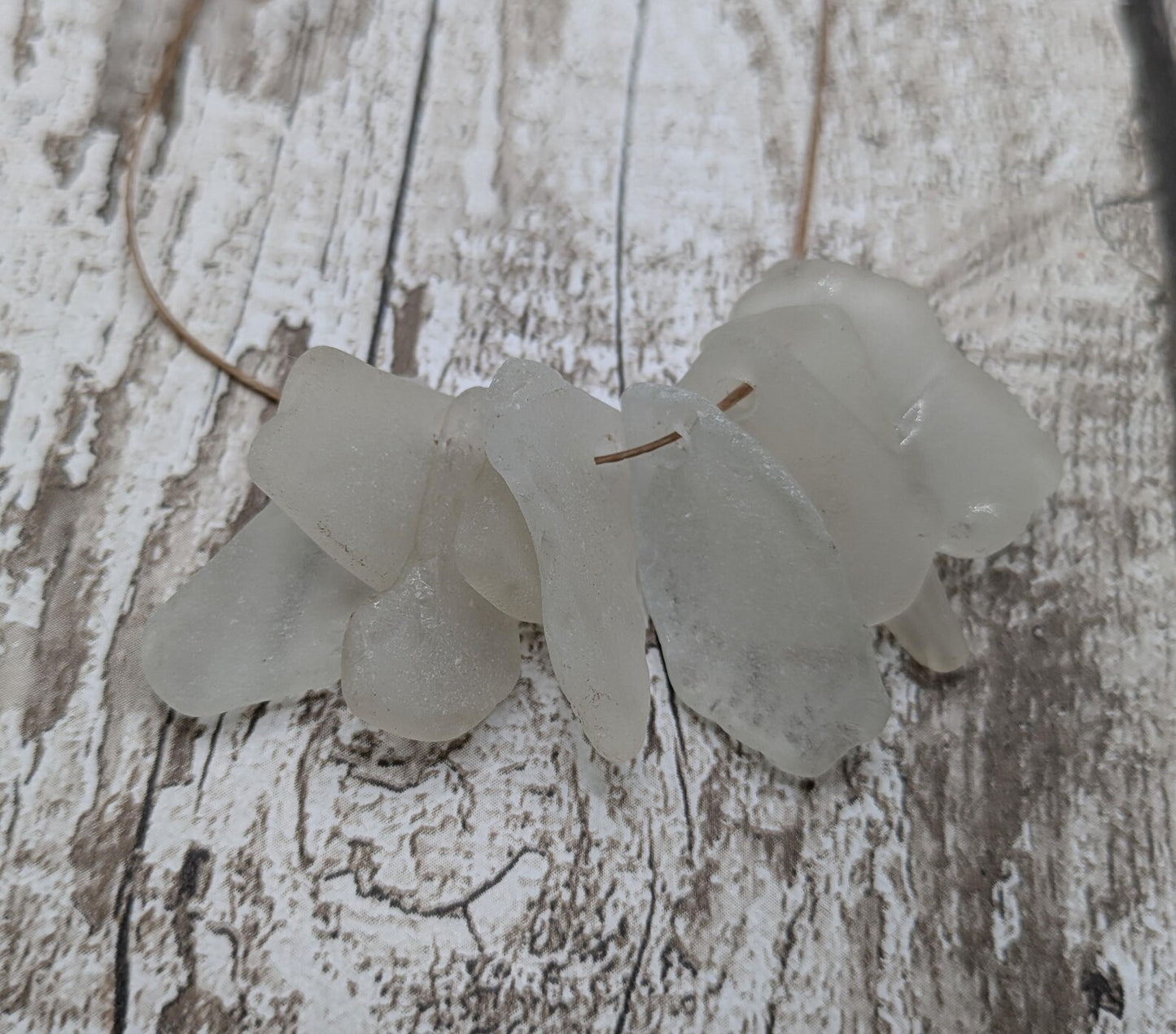 Hand-Drilled Sea Glass Beads - 10 Unique Pieces