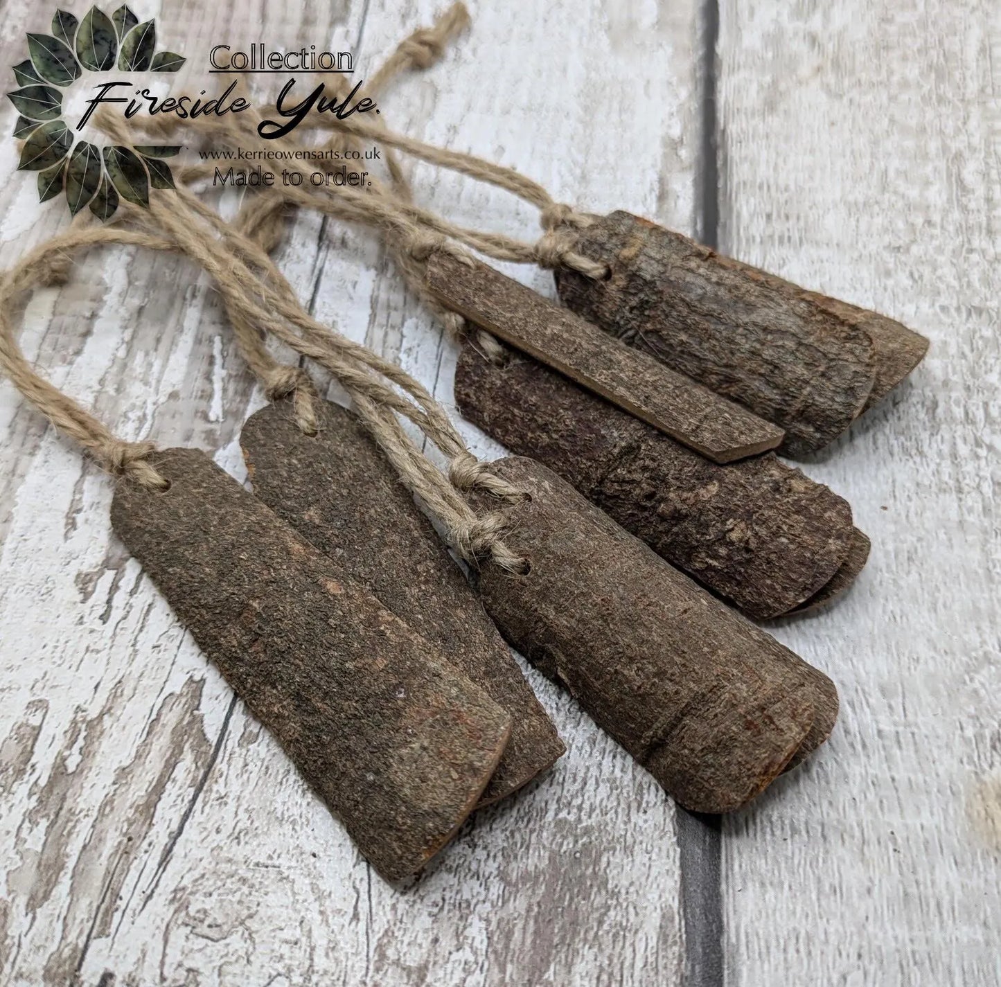 10 pack made to order of mixed cinnamon seasonal hanging decorations.