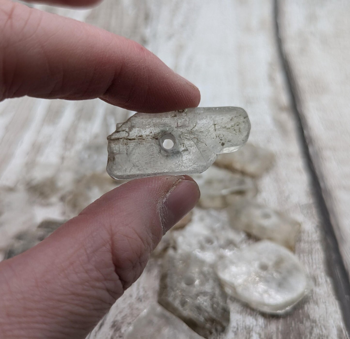 Beach Combed Minster Raw Selenite Beads - 11 Unique Pieces