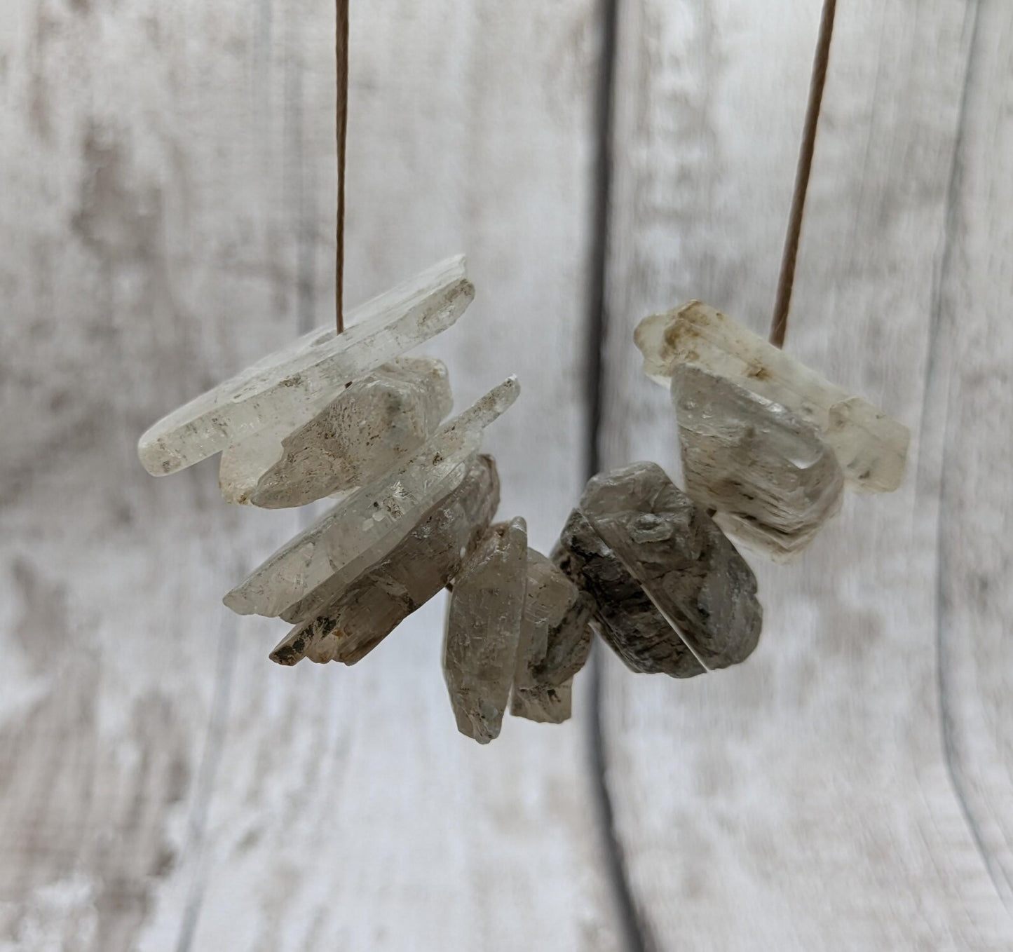 Beach Combed Minster Raw Selenite Beads - 11 Unique Pieces