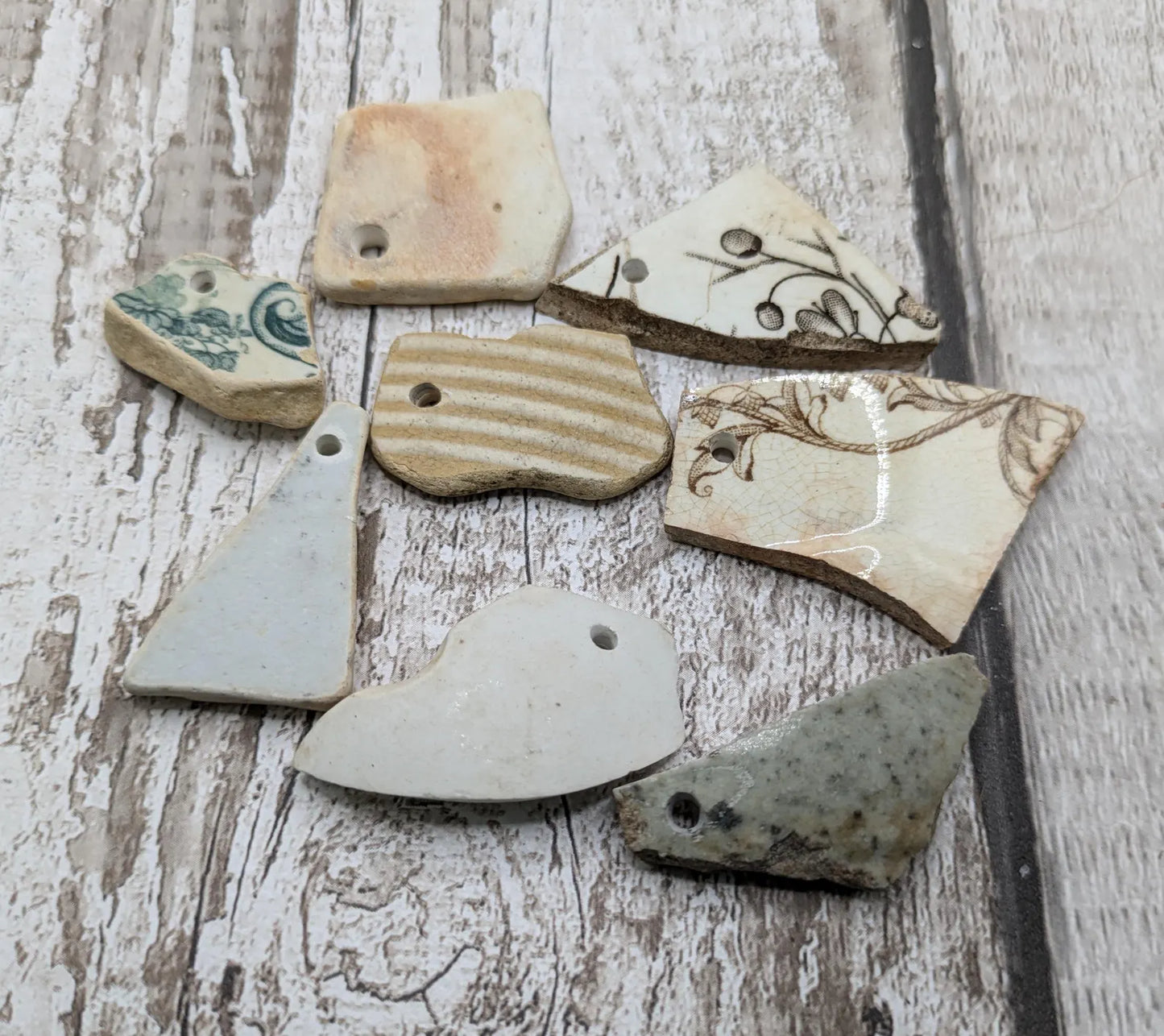 Beach Combed Pottery Shard Beads