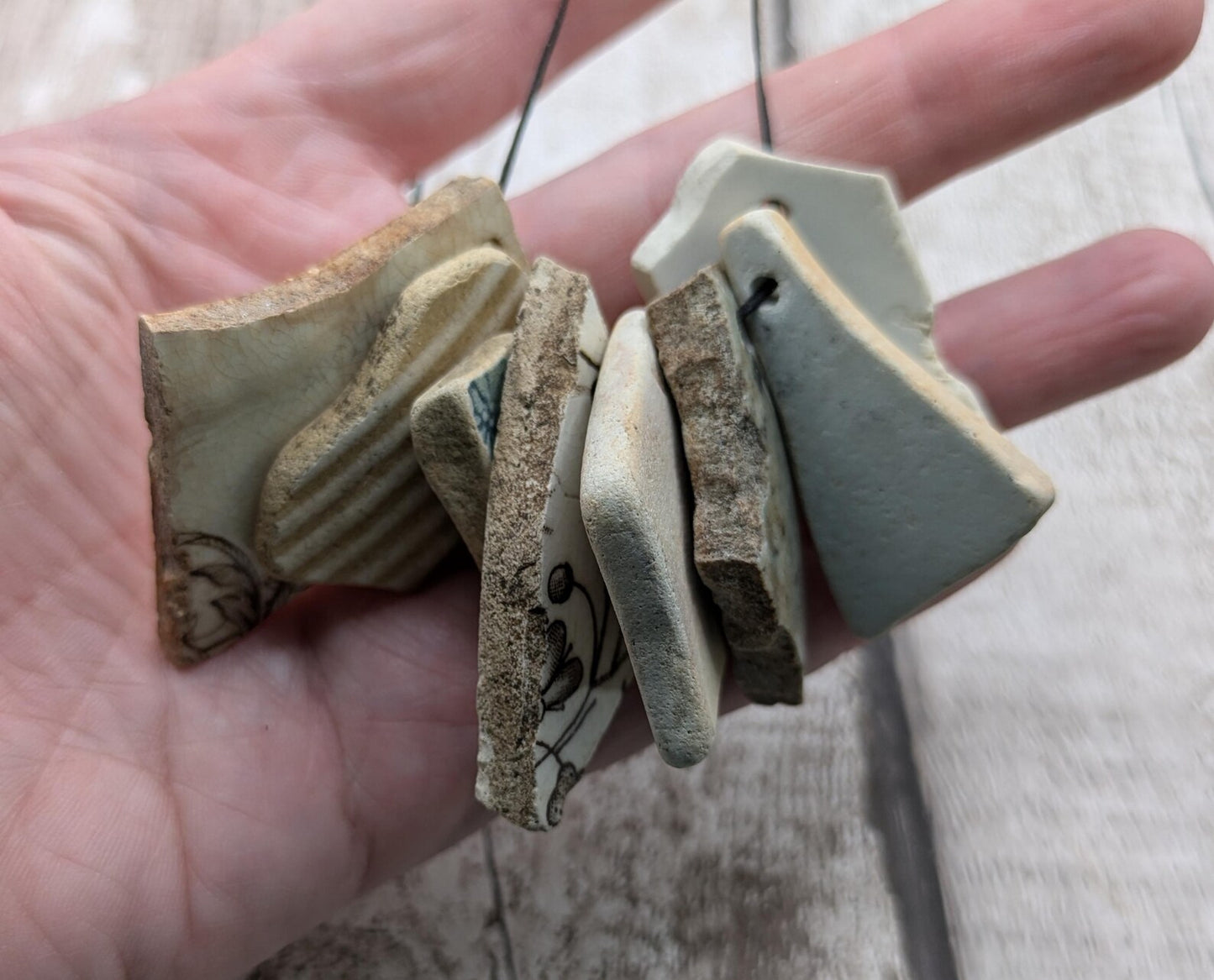 Beach Combed Pottery Shard Beads