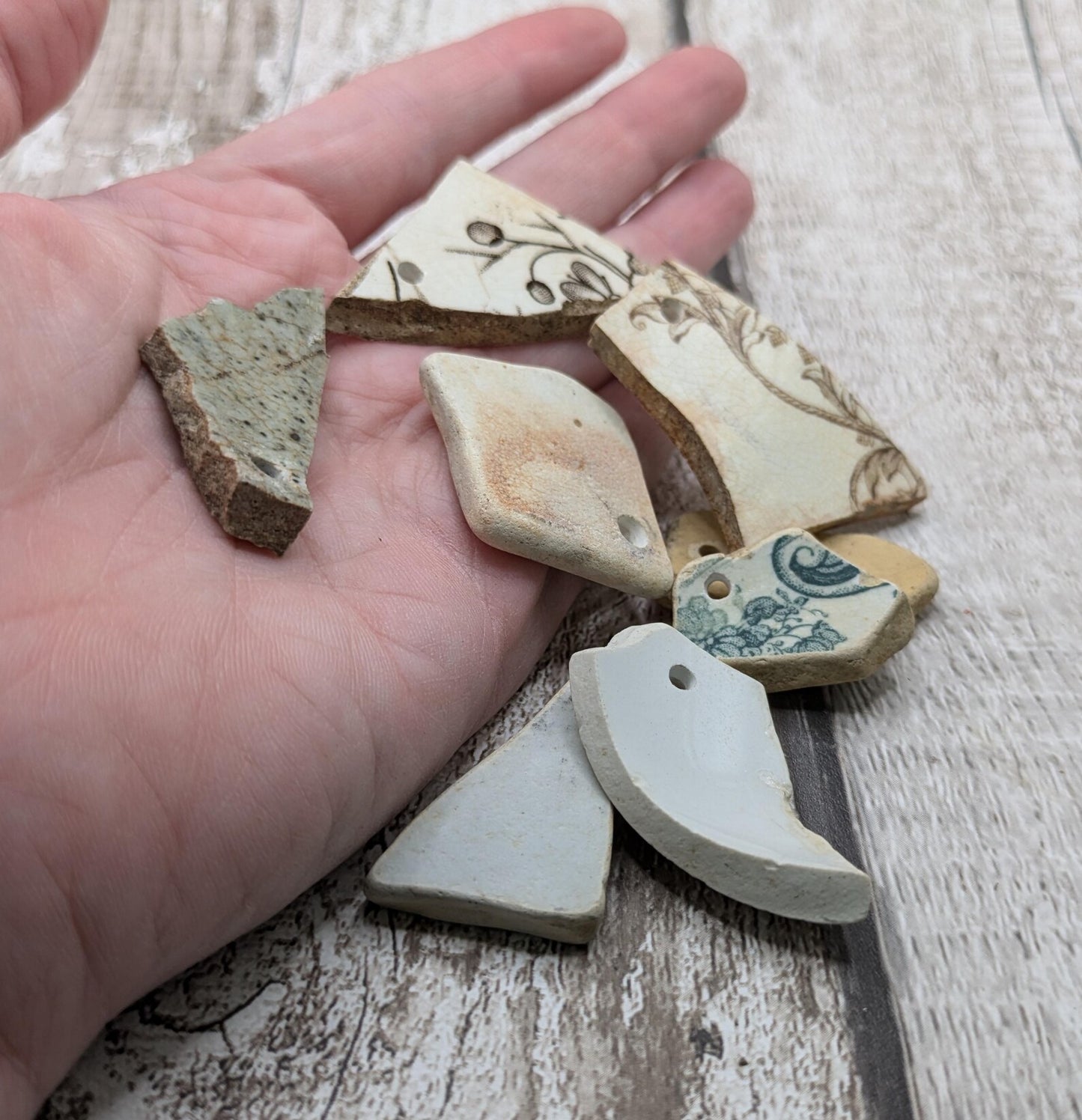 Beach Combed Pottery Shard Beads