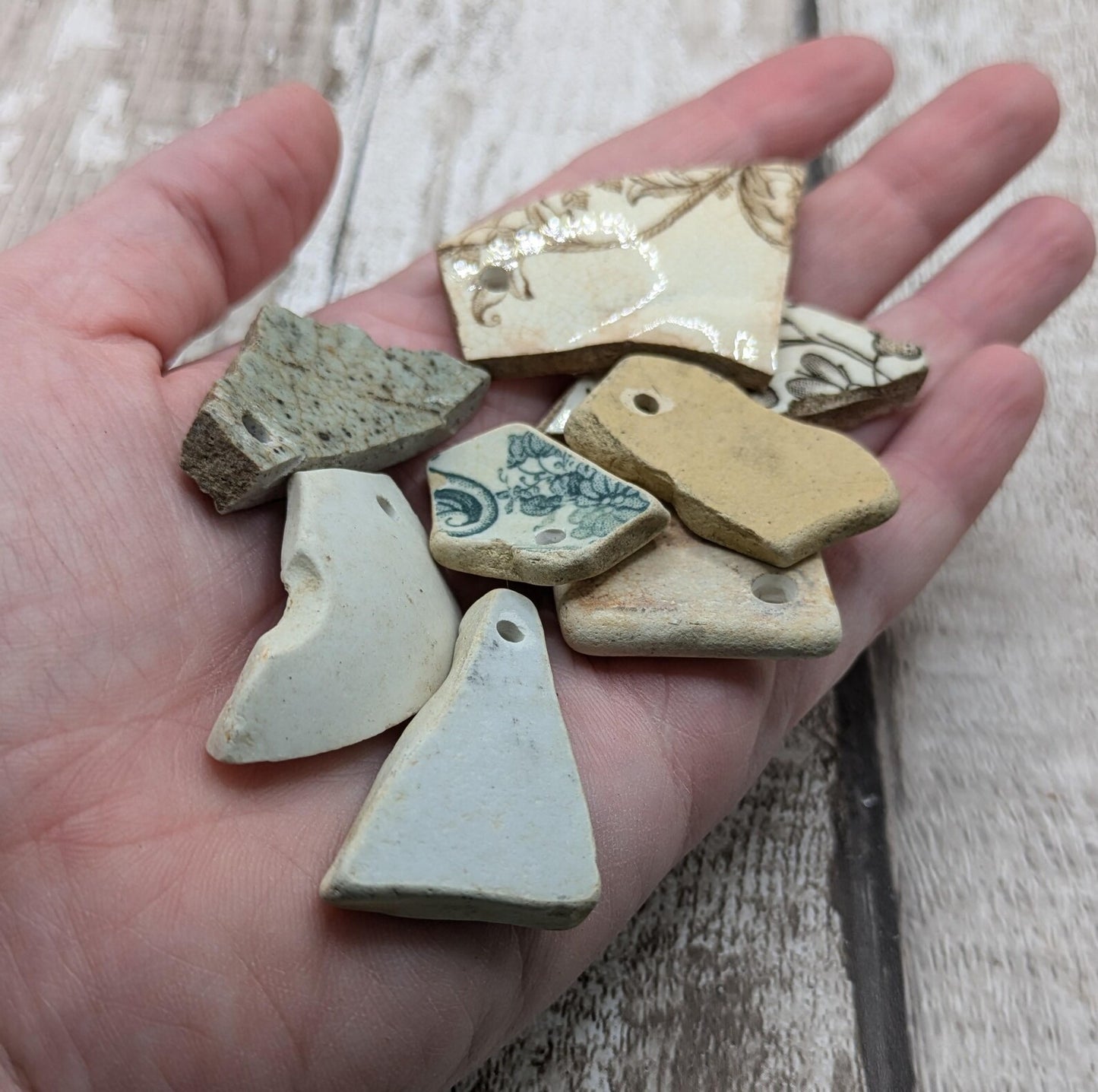 Beach Combed Pottery Shard Beads