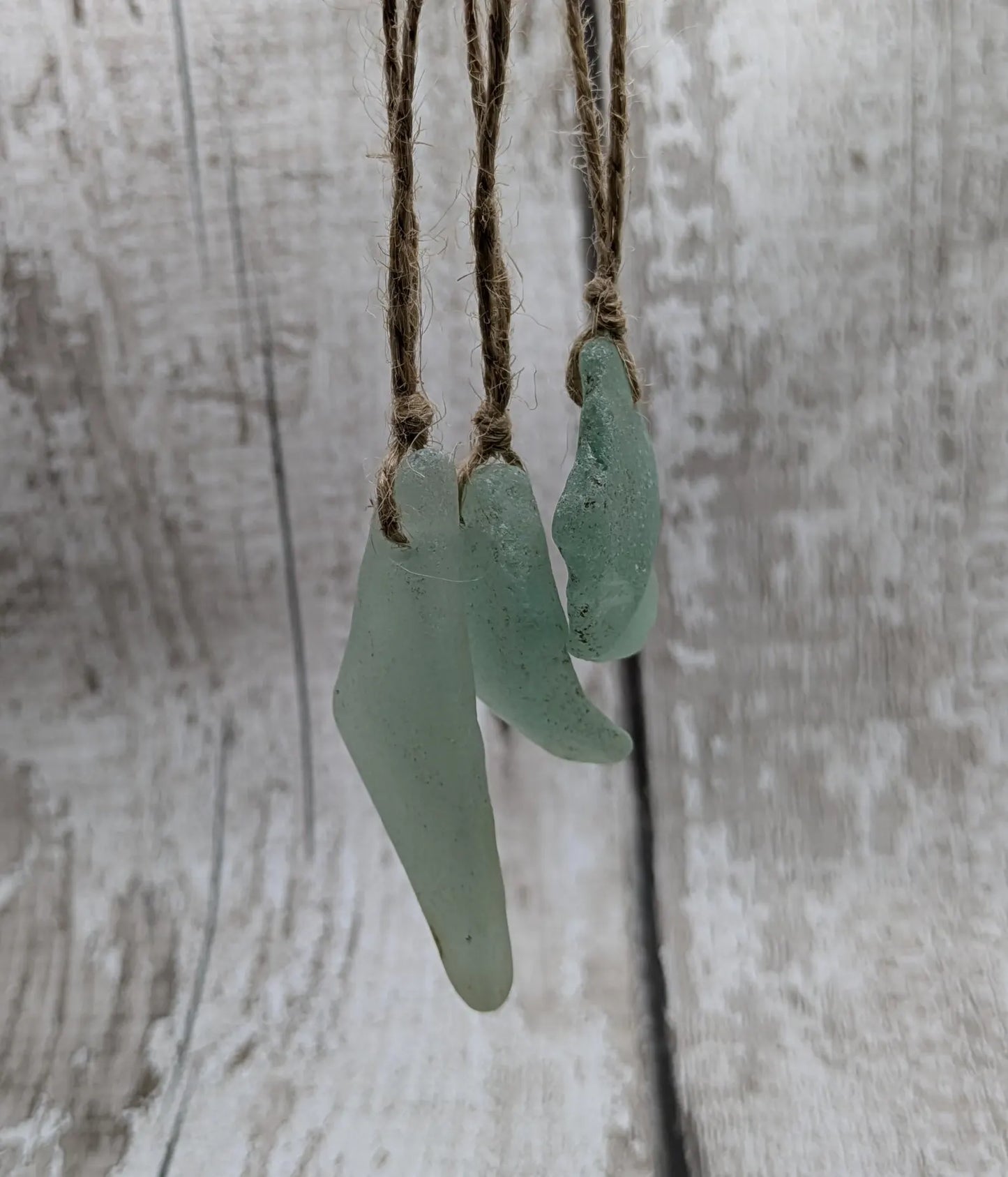 Teal Seas Glass Hanging Tree Decorations - 3 Pack