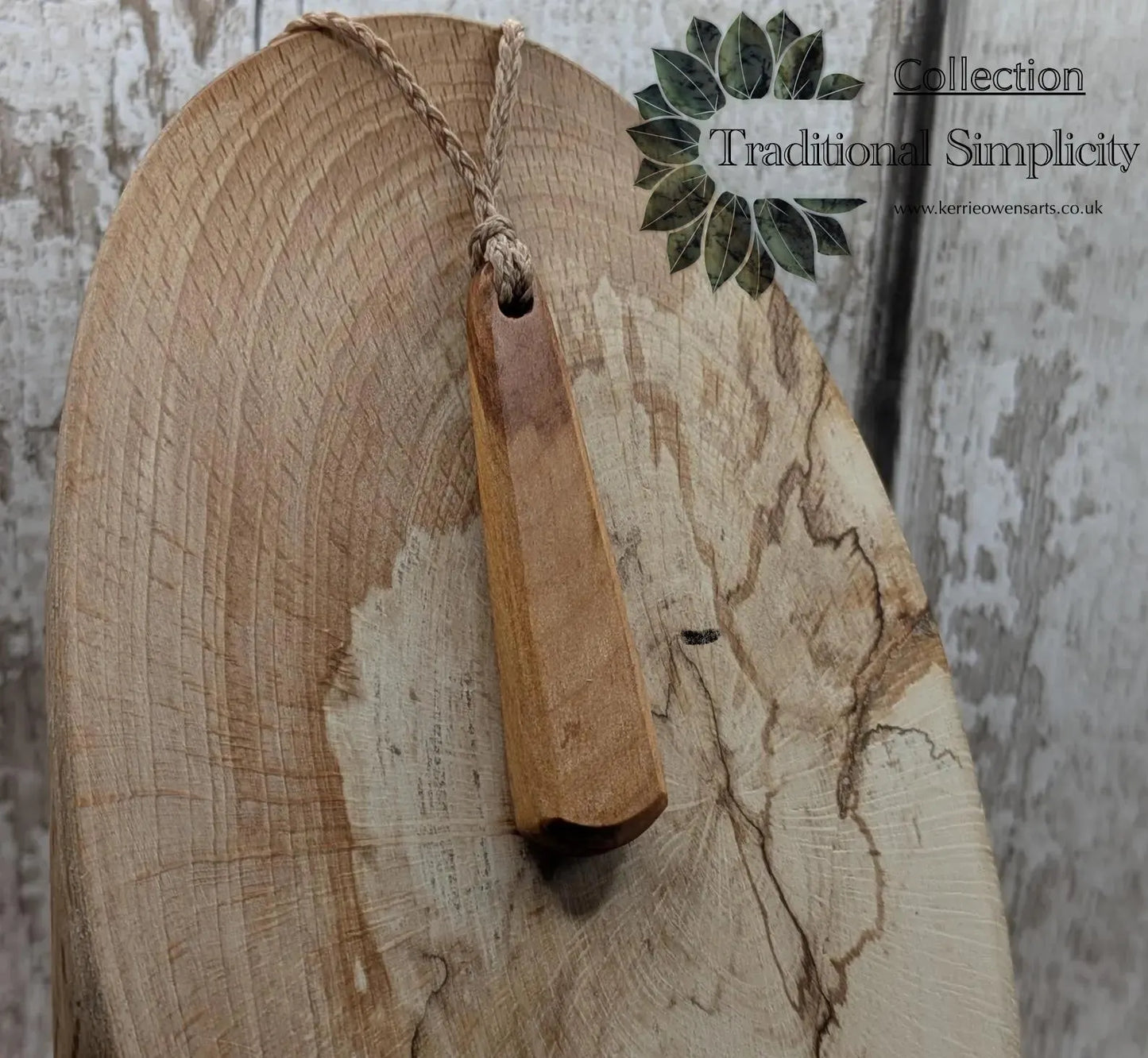 New Zealand Rimu wood roimata tear drop pendant.