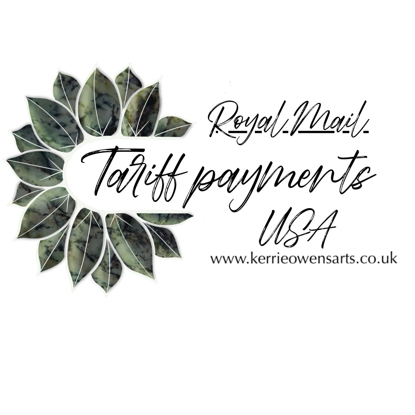 Upfront US tariff payments for Royal Mail/parcel force shipping services.