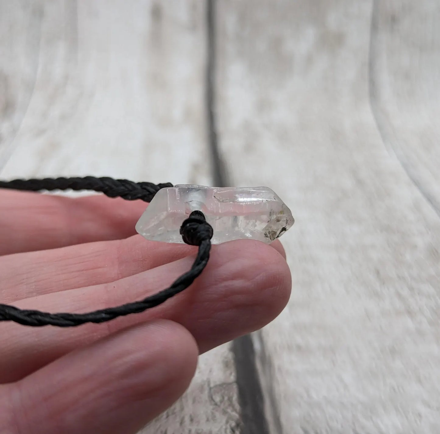 Clear quartz Crystal point bracelet.