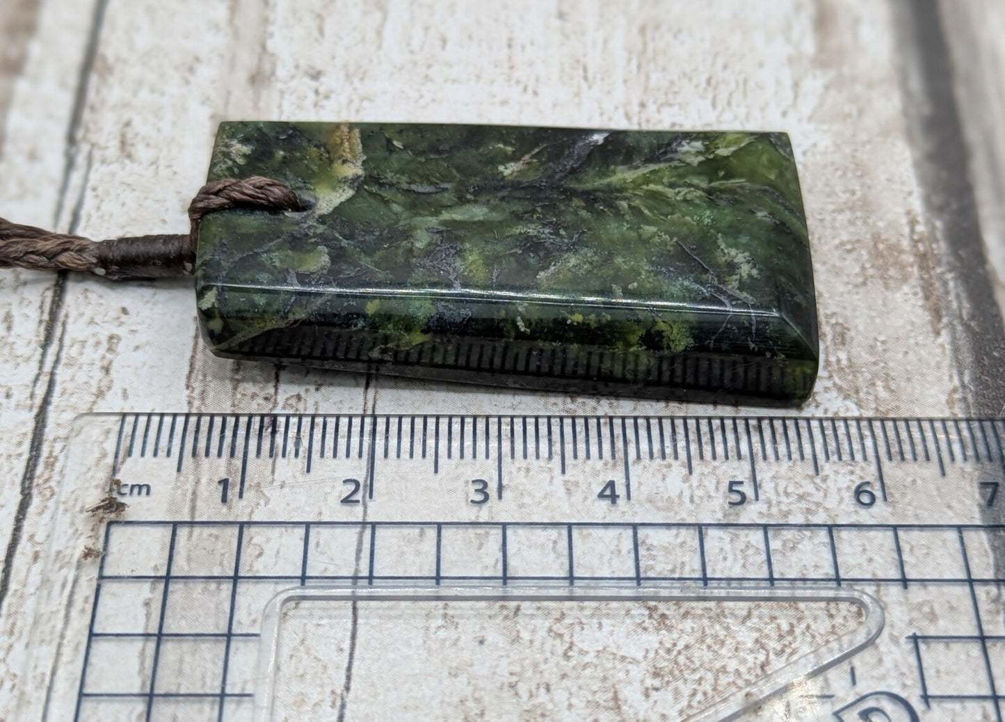 New Zealand Douglas creek haast pass serpentine pounamu faceted pendant