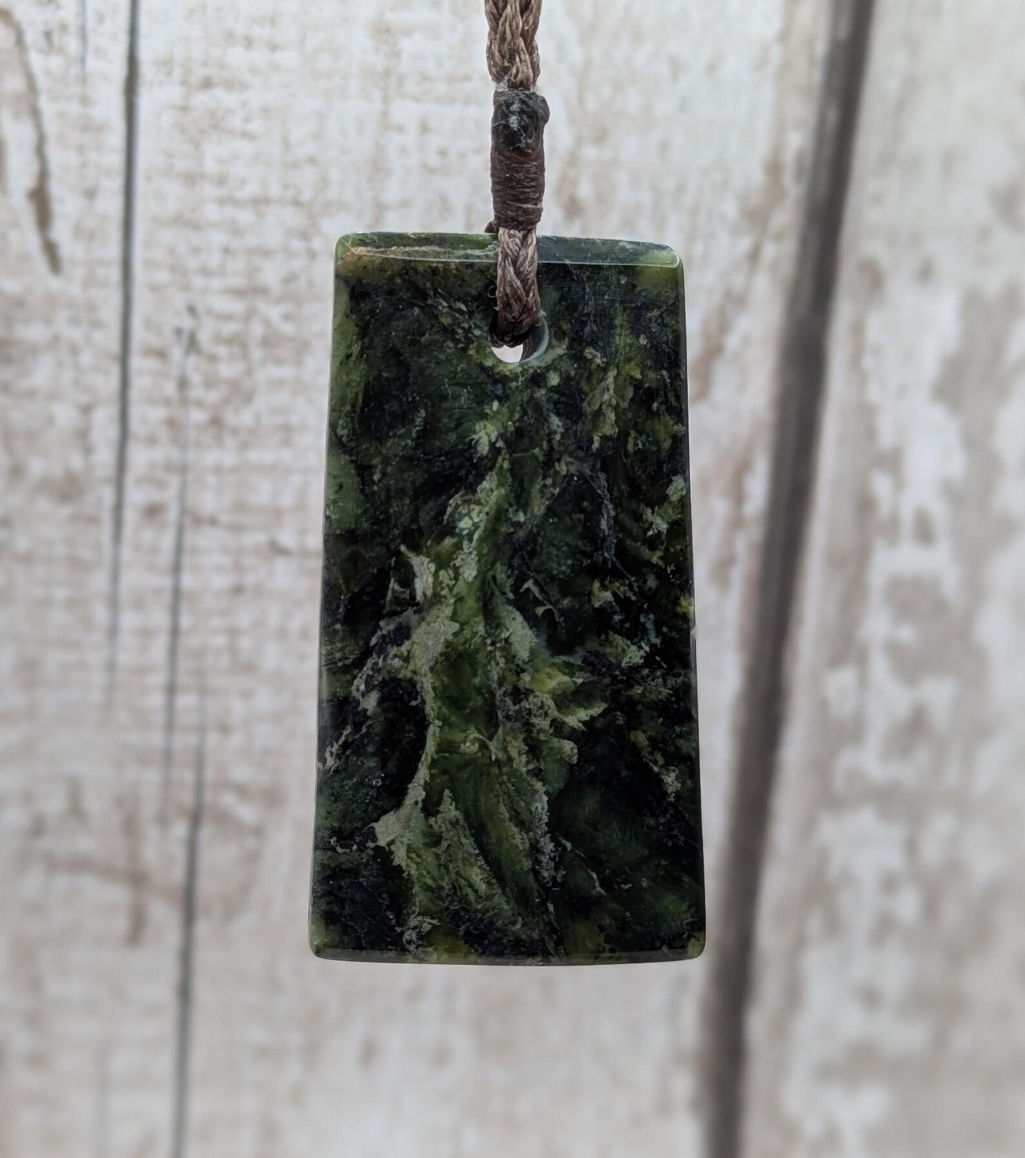 New Zealand Douglas creek haast pass serpentine pounamu faceted pendant