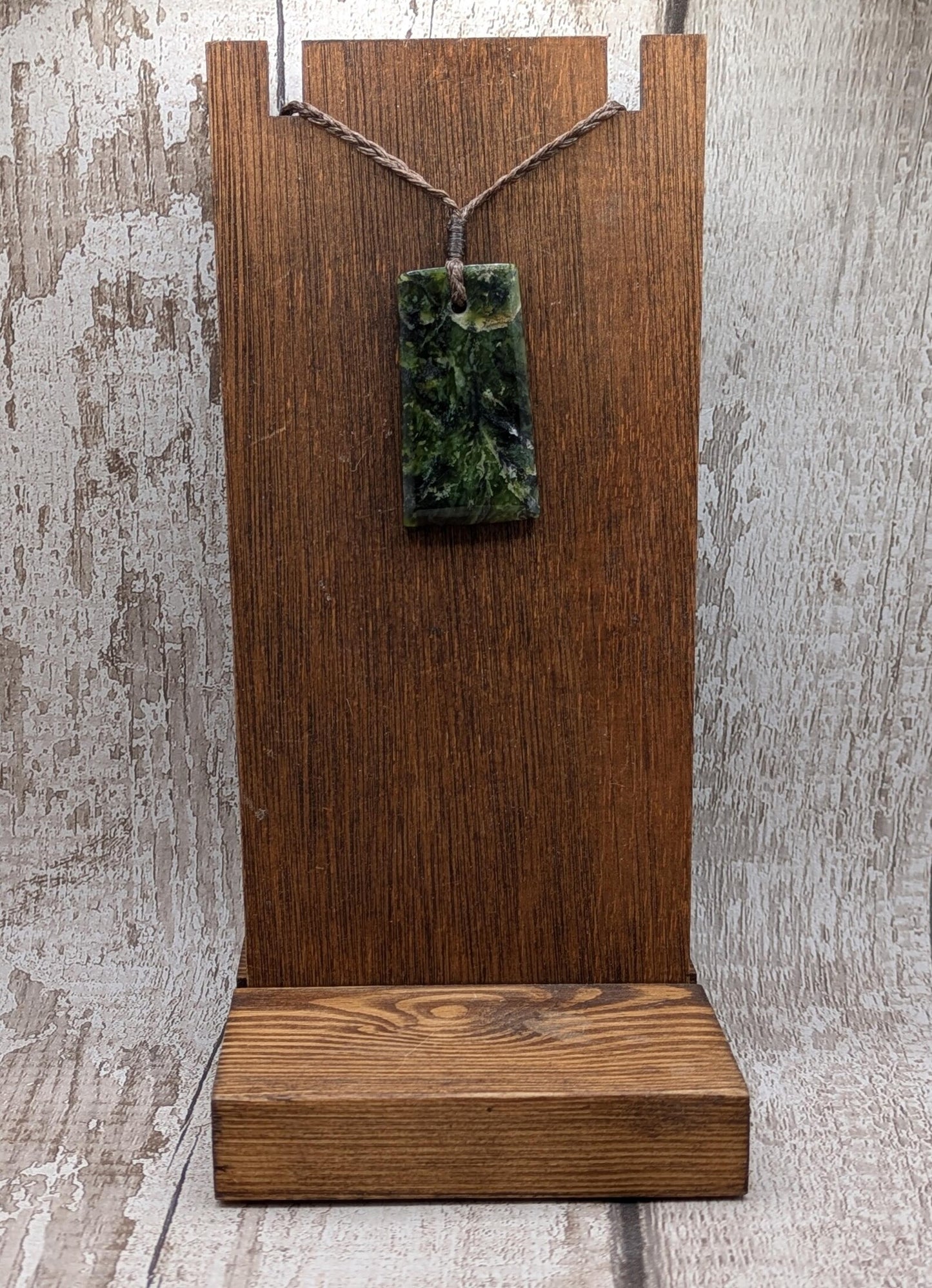 New Zealand Douglas creek haast pass serpentine pounamu faceted pendant