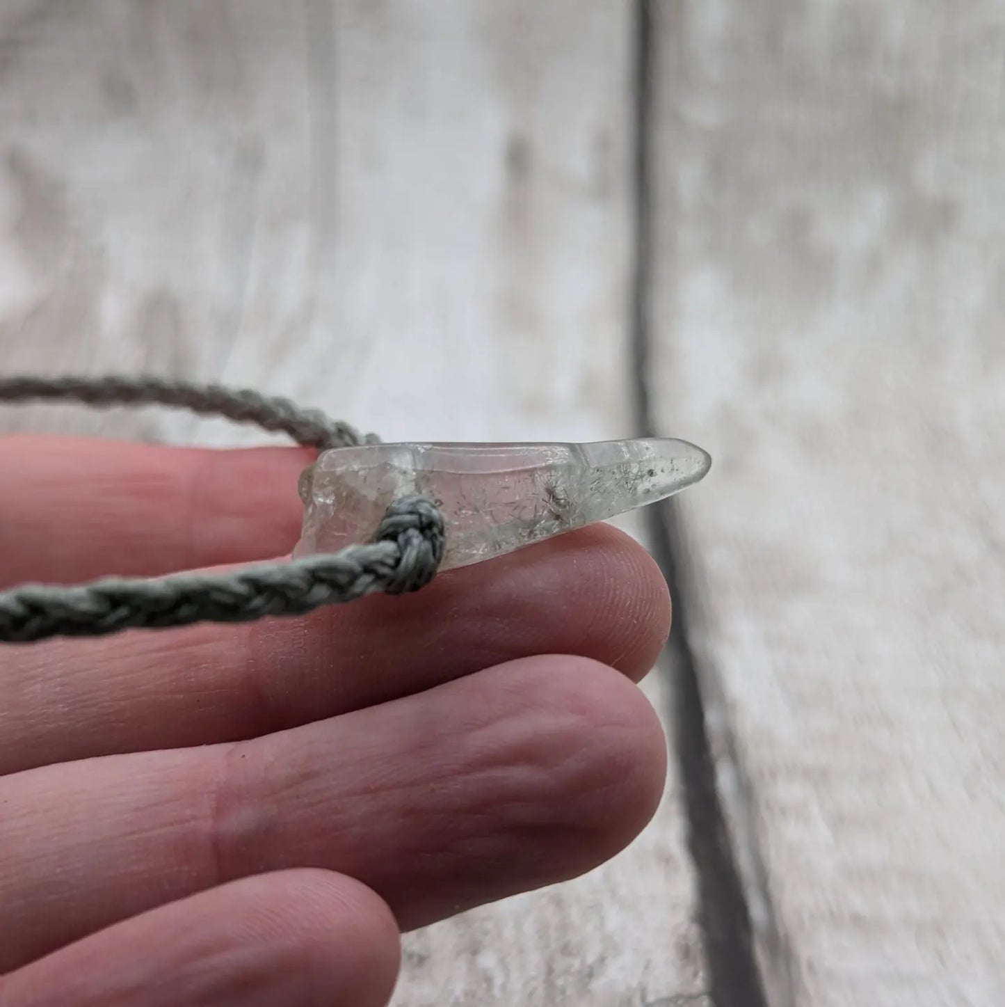 Rutilated quartz point adjustable bracelet.