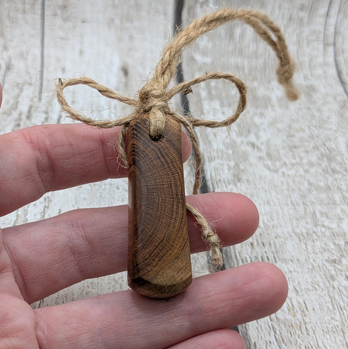 3 pack Laburnum wood roimata drop Christmas decorations.