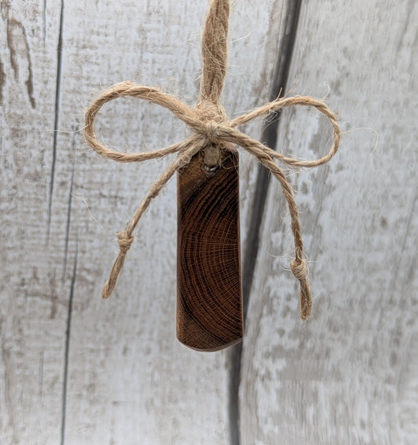 3 pack Laburnum wood roimata drop Christmas decorations.