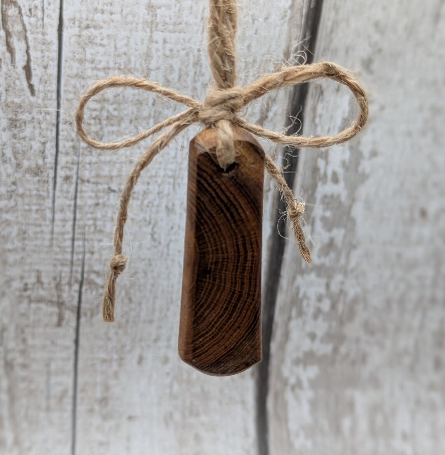 3 pack Laburnum wood roimata drop Christmas decorations.