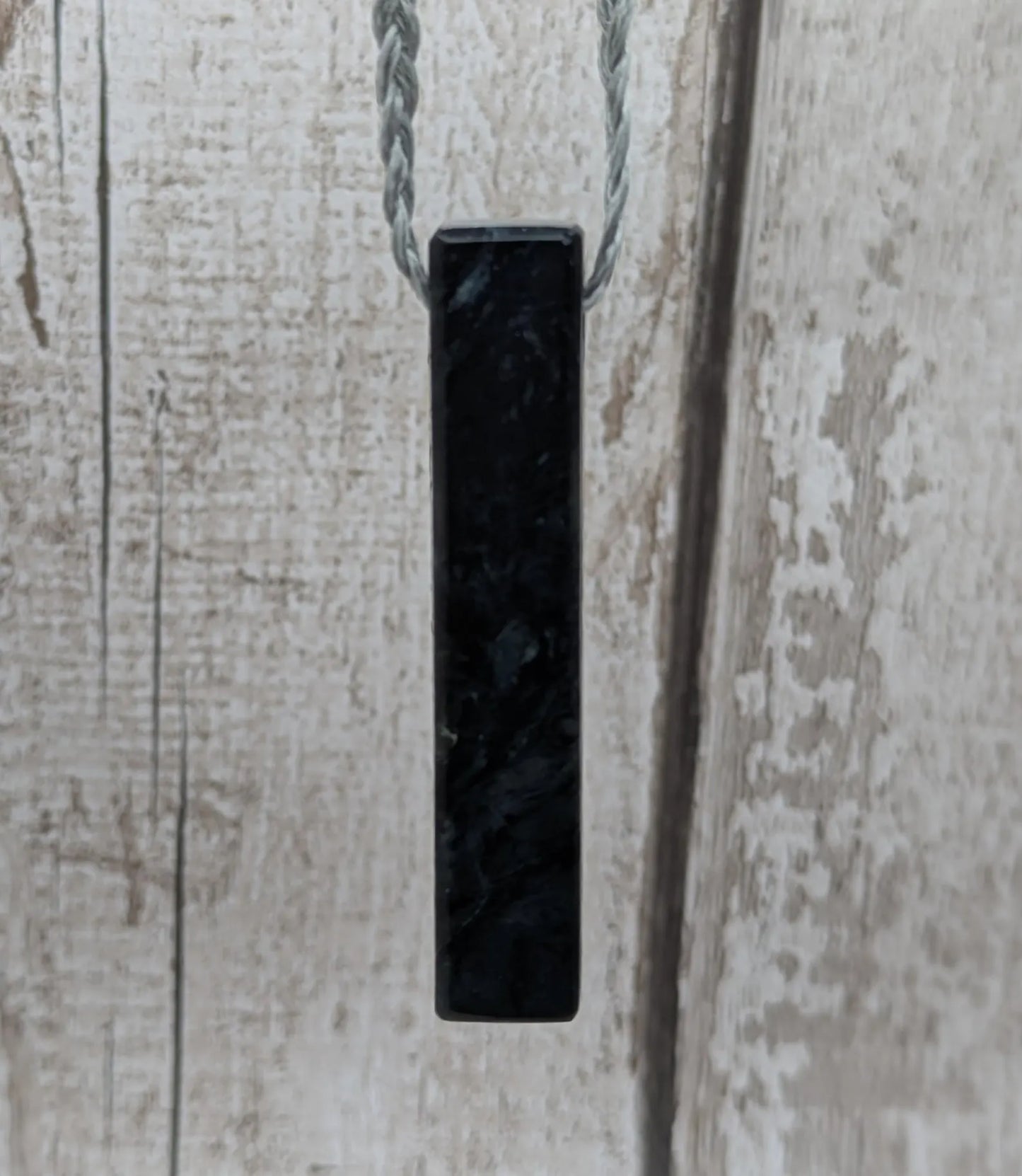 Washington black nephrite jade Toki style pendant