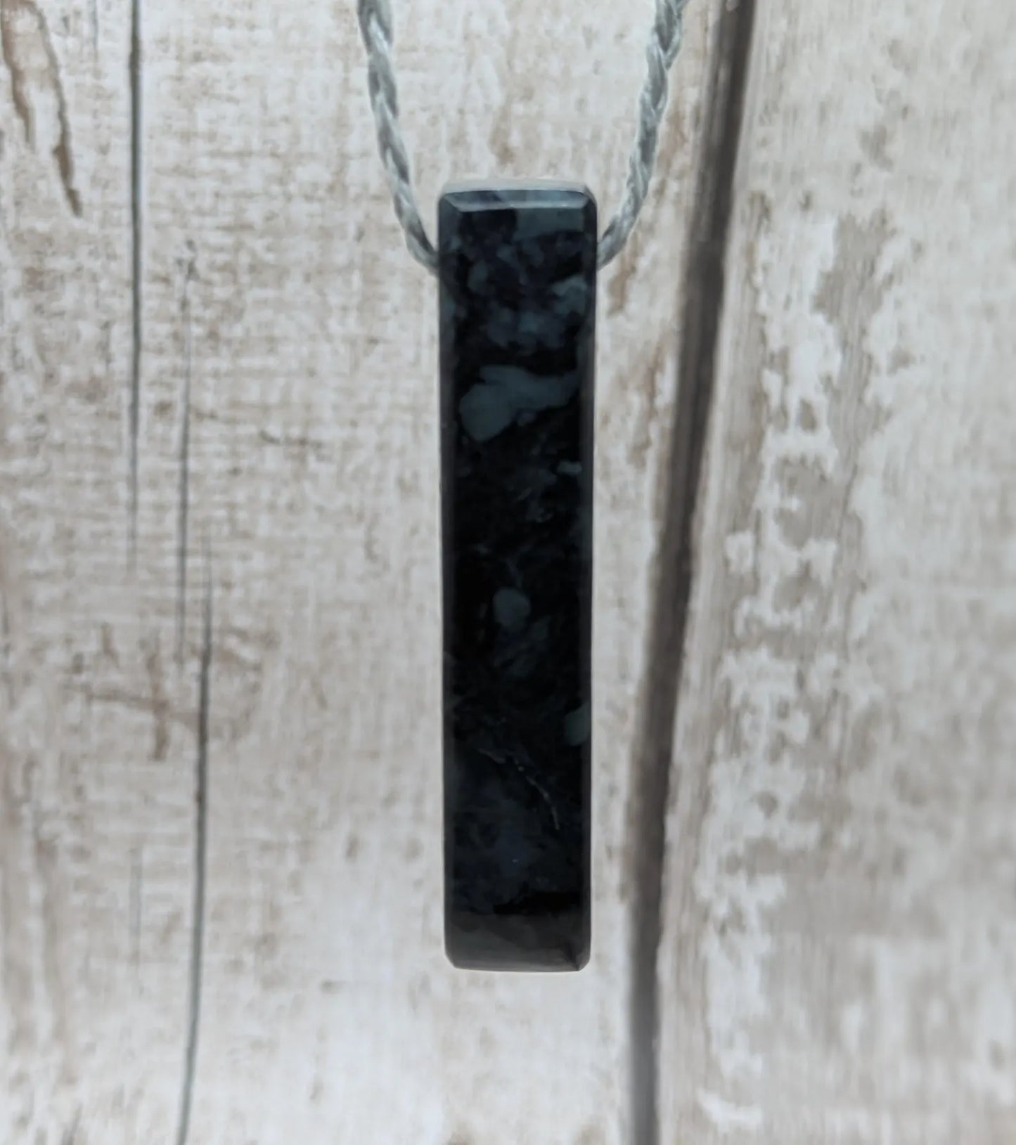 Washington black nephrite jade Toki style pendant