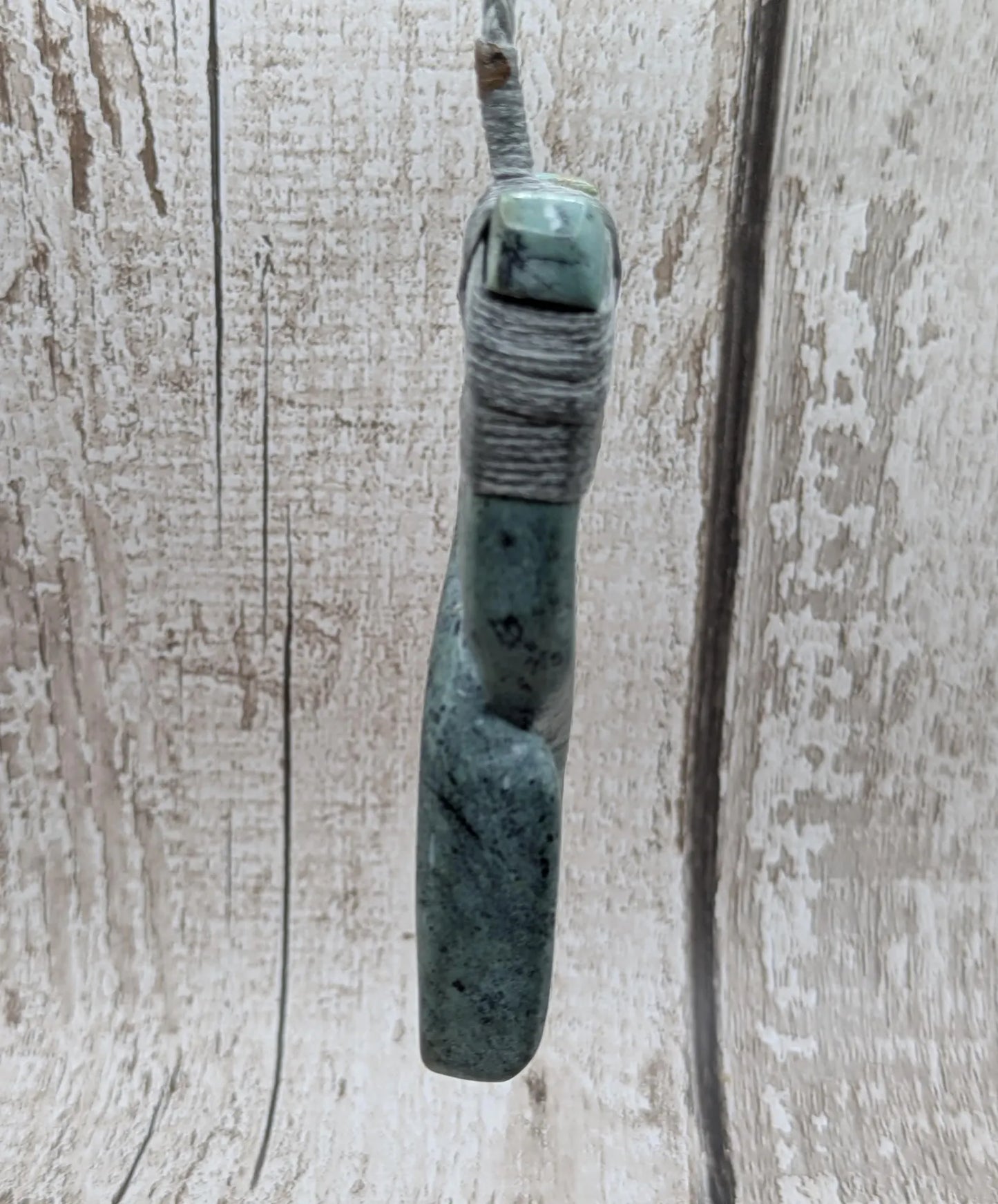Hand Carved NZ Pounamu Greenstone Pendant – Hei Toki & Pikorua Hybrid Design, Strength, Connection, Māori Statement Jade