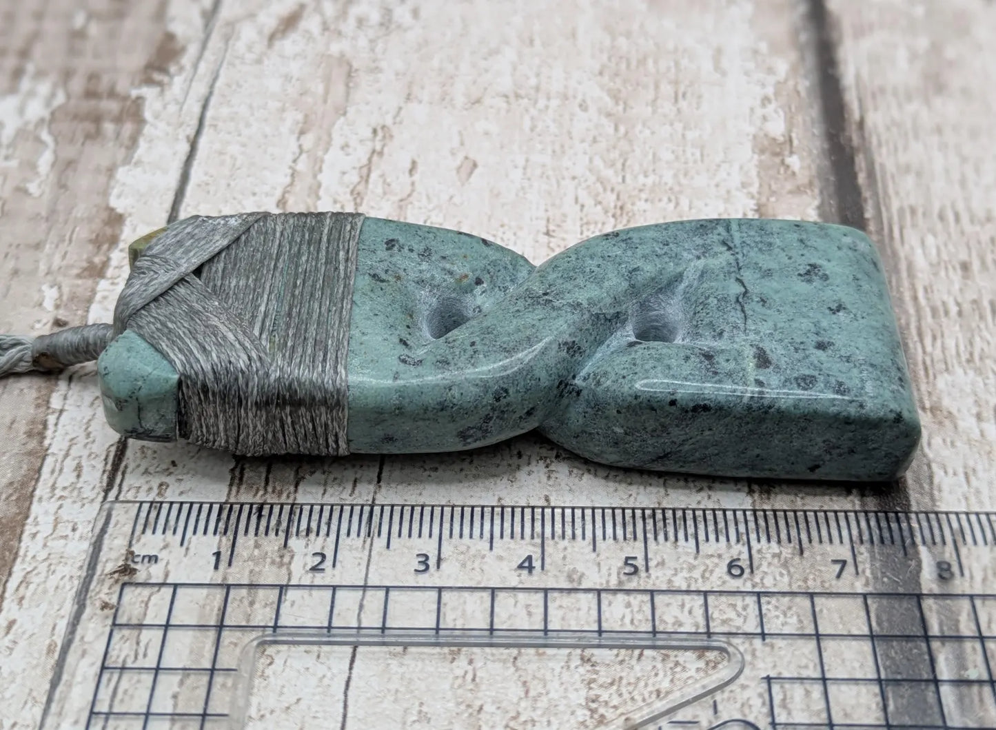 Hand Carved NZ Pounamu Greenstone Pendant – Hei Toki & Pikorua Hybrid Design, Strength, Connection, Māori Statement Jade