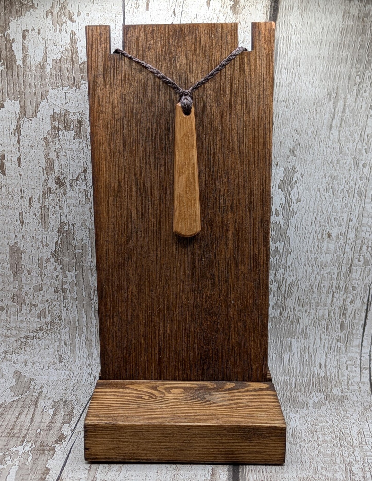 whiskey barrel oak wood recycled roimata teardrop pendant