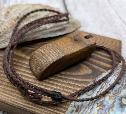 Laburnum wood Hei Toki style pendant.