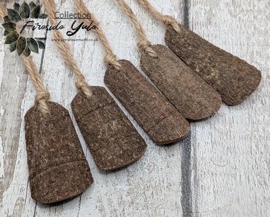 5 pack cinnamon tree bark seasonal hanging decorations.
