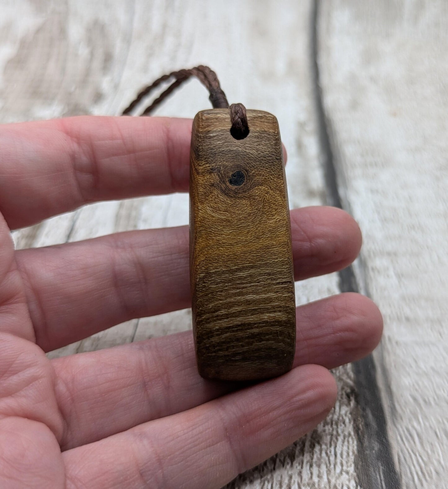 Laburnum wood Hei Toki style pendant.