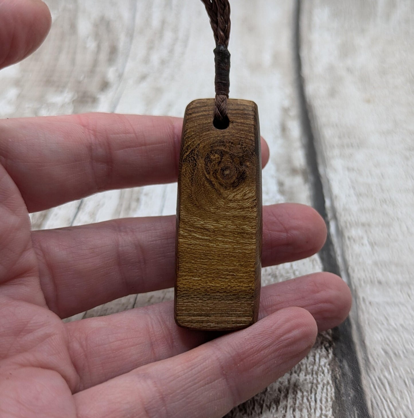 Laburnum wood Hei Toki style pendant.