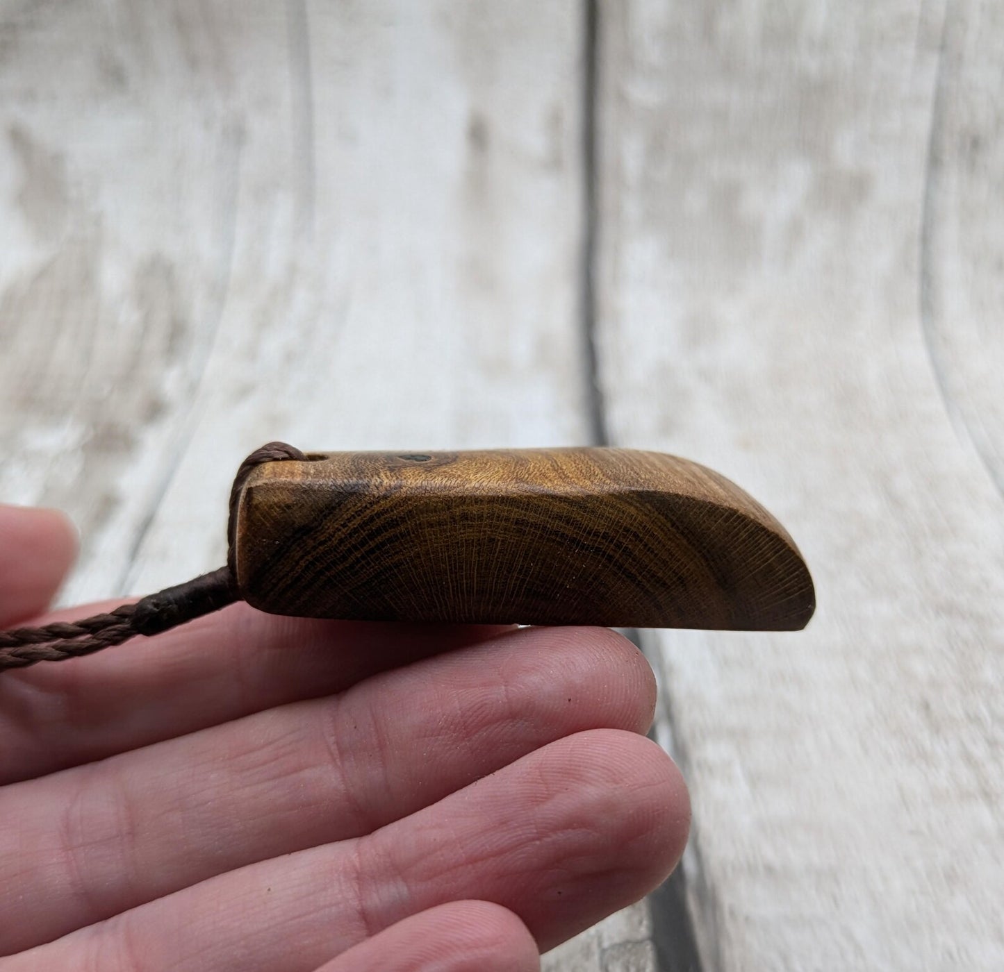 Laburnum wood Hei Toki style pendant.