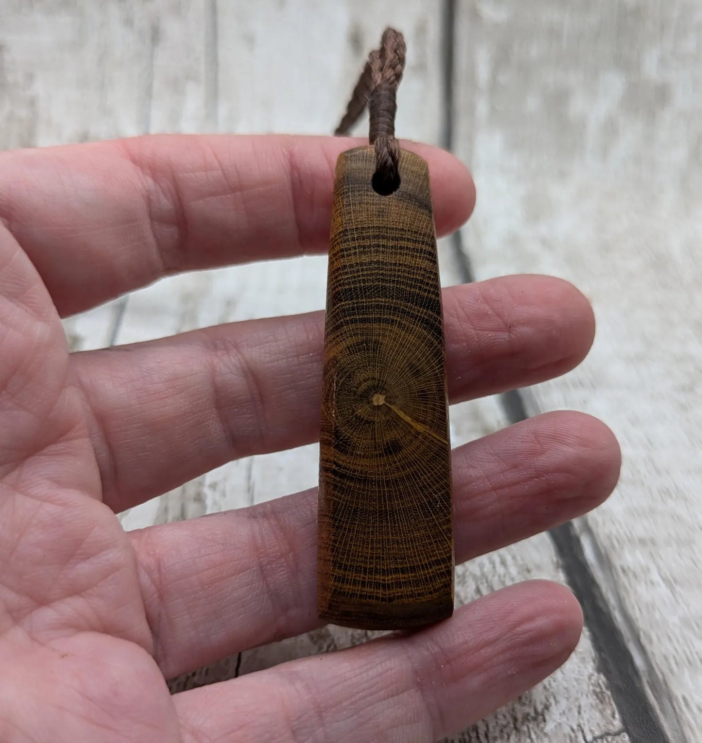 Laburnum wood Hei Toki style pendant.