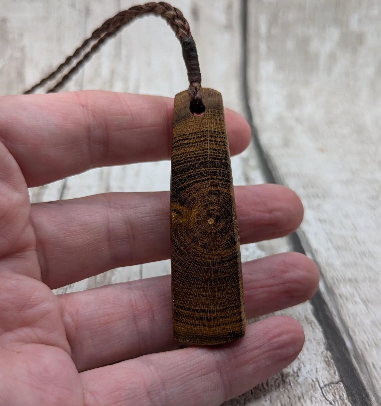 Laburnum wood Hei Toki style pendant.