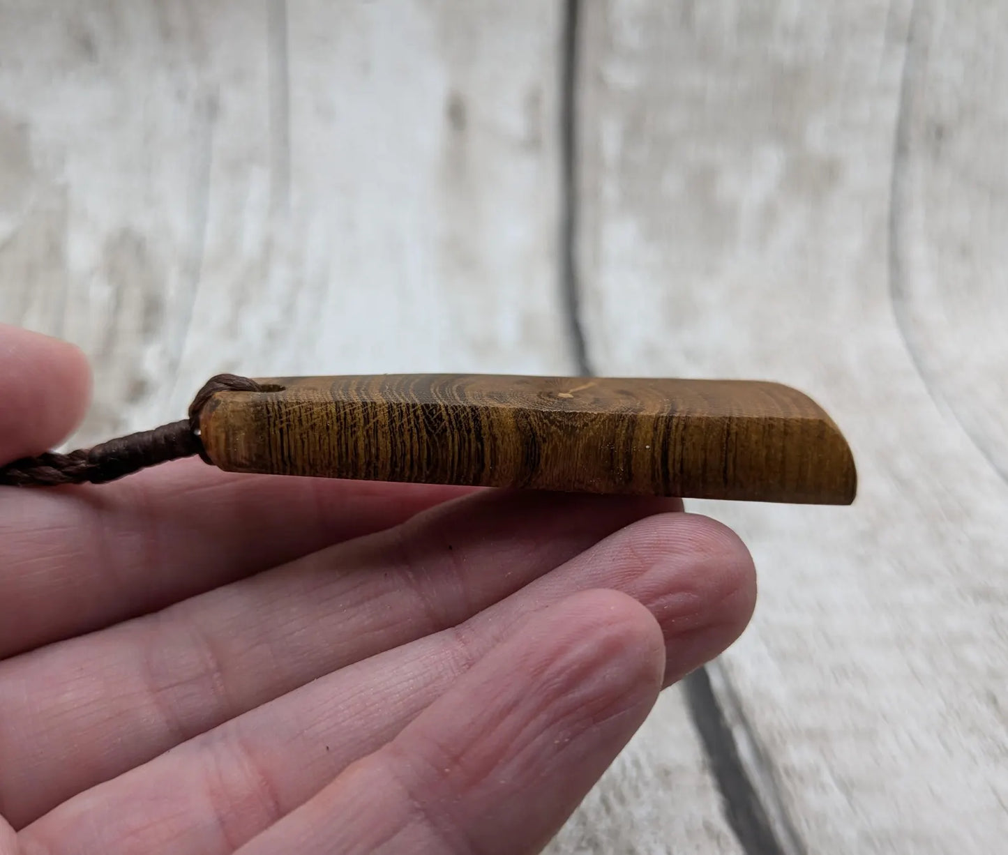 Laburnum wood Hei Toki style pendant.