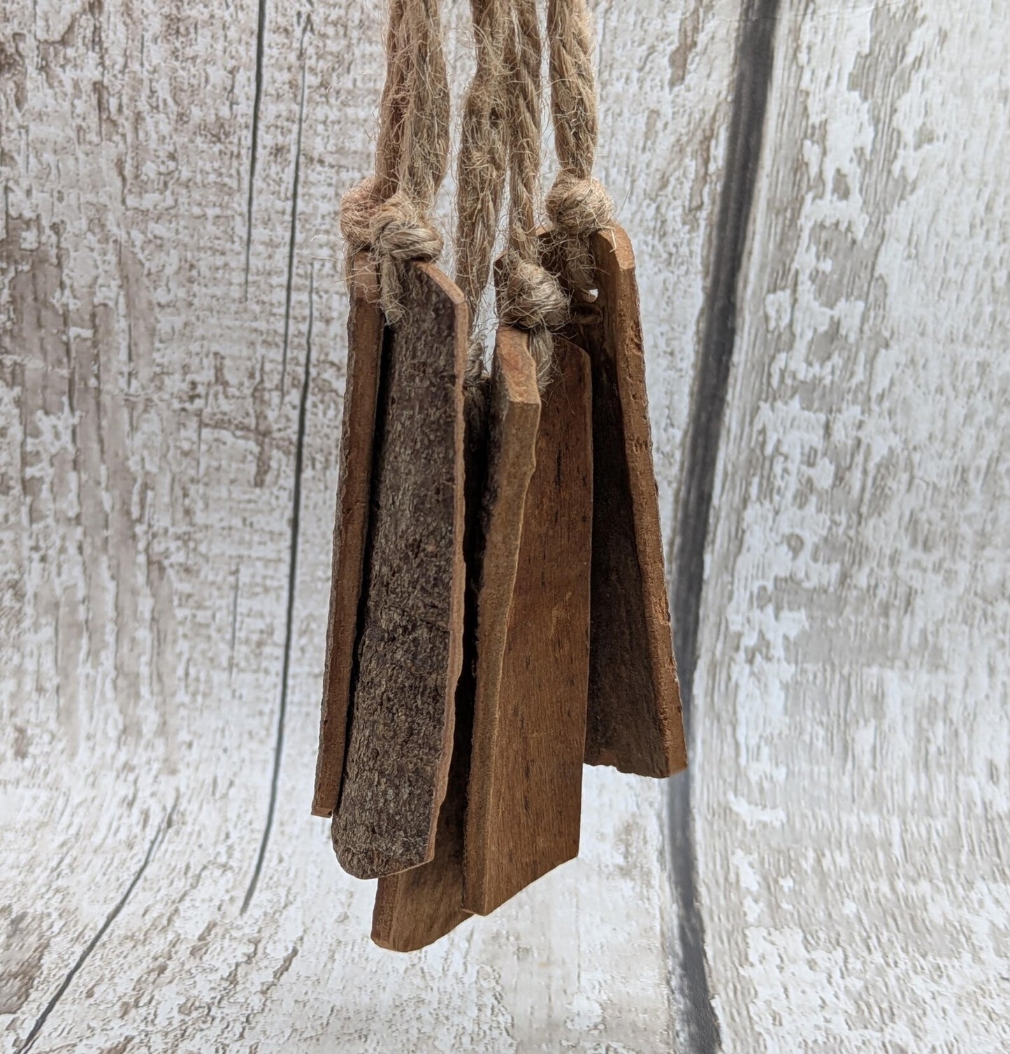 5 pack large cinnamon bark seasonal hanging decoration.