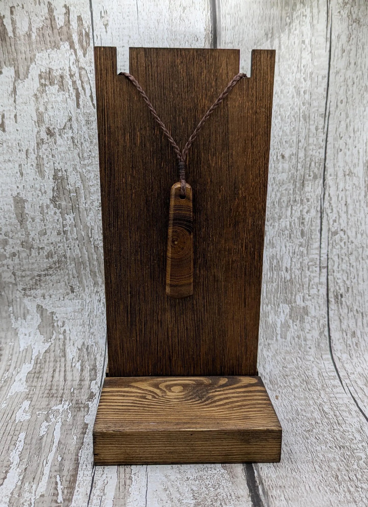 Laburnum wood roimata drop pendant.