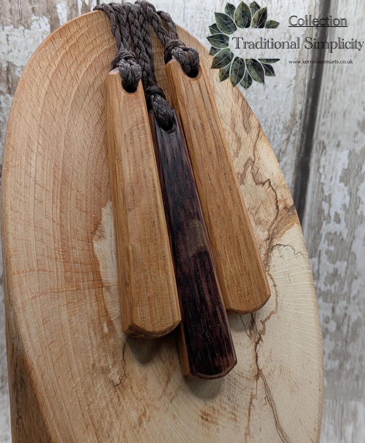 whiskey barrel oak wood recycled roimata teardrop pendant