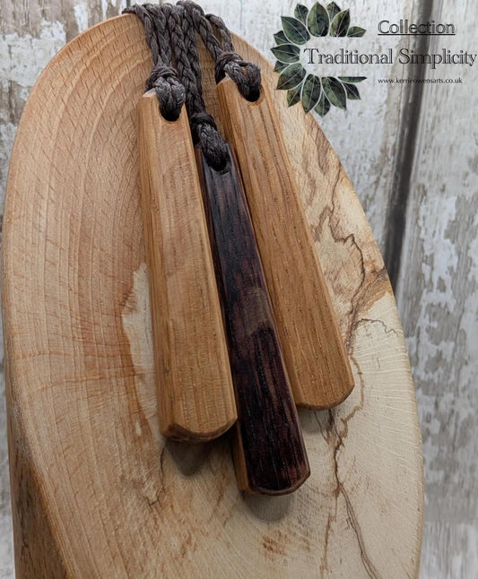 whiskey barrel oak wood recycled roimata teardrop pendant