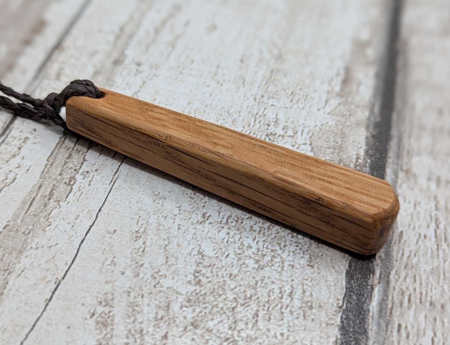whiskey barrel oak wood recycled roimata teardrop pendant