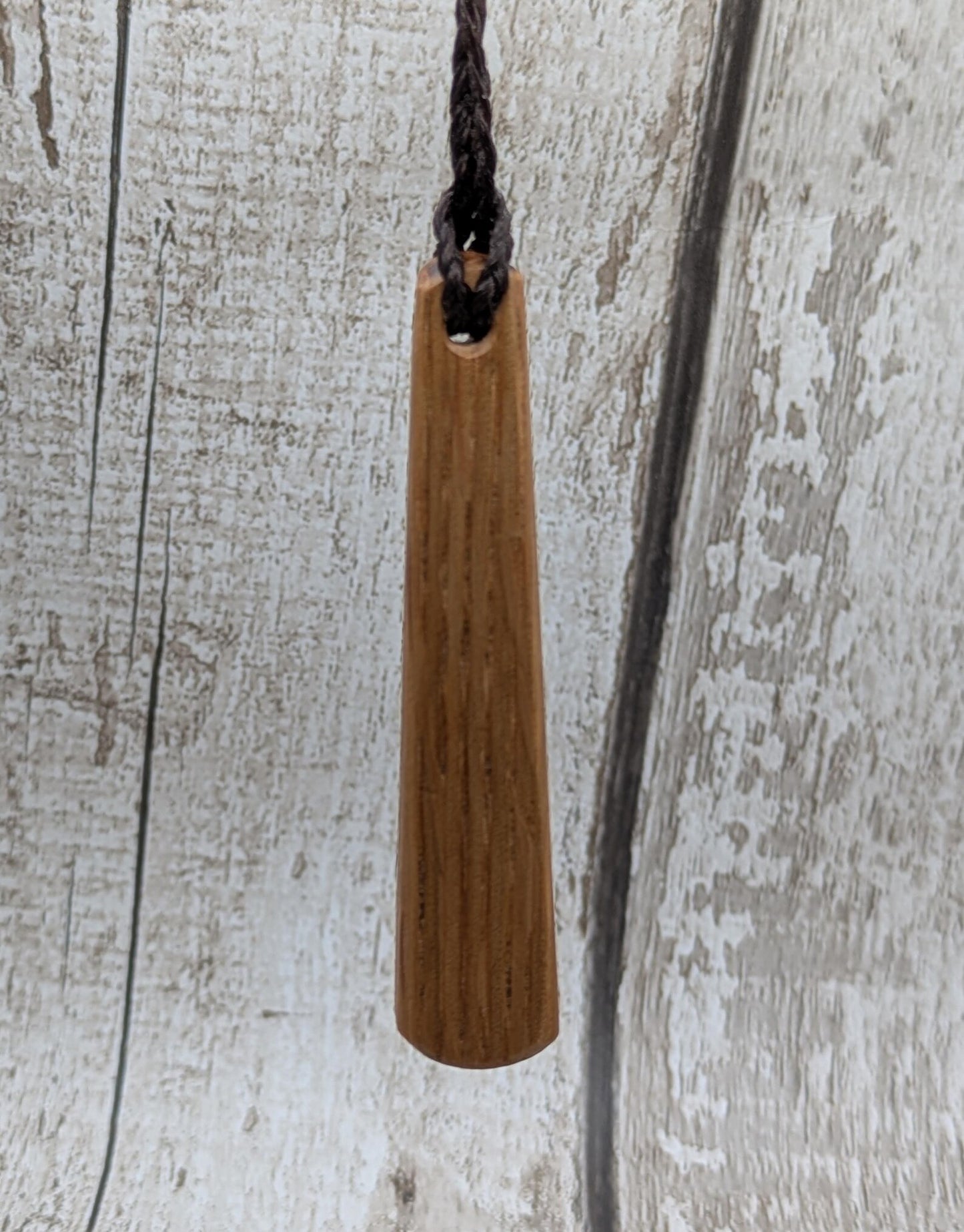 whiskey barrel oak wood recycled roimata teardrop pendant