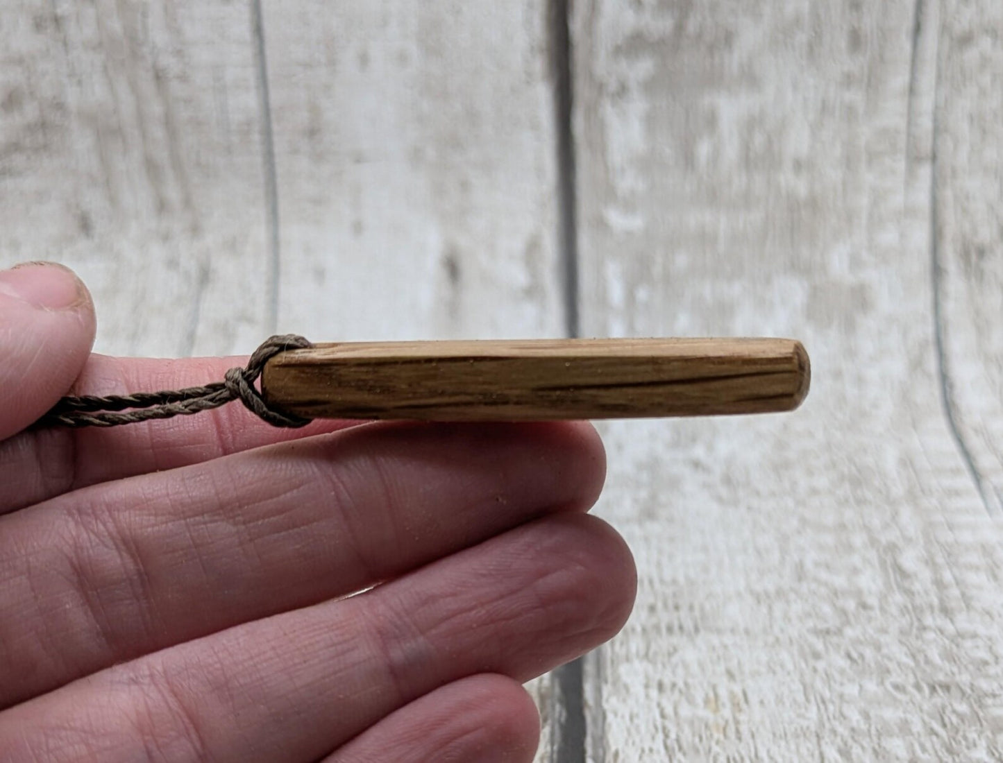 Whiskey Barrel Oak stave teardrop Necklace – Handcarved with Moldavite inlay | Eco Reclaimed and up cycled roimata Wooden unisex Jewellery.