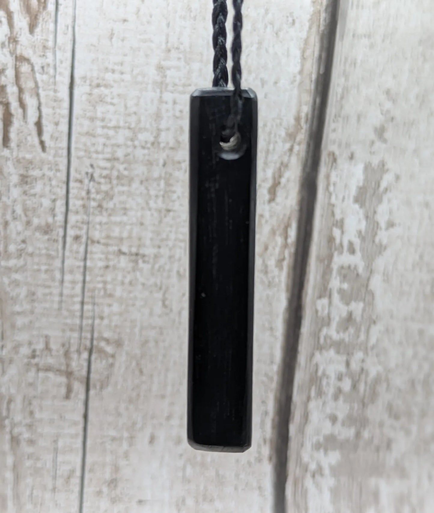 Fenland Bog Oak Roimata Pendant with Avebury Sarsen Inlay – Ancient Talisman | Wiccan, Druidic, or Pagan spiritual Ancestral Jewellery.